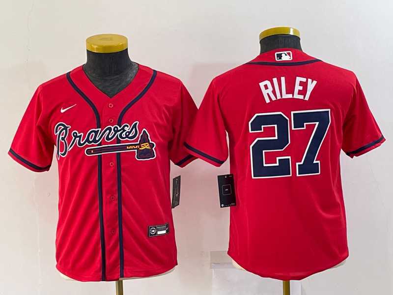 Youth Atlanta Braves #27 Austin Riley Red Stitched MLB Cool Base Nike Jersey,We sell and wholesale Youth Atlanta Braves #27 Austin Riley Red Stitched MLB Cool Base Nike Jersey on line form chian!